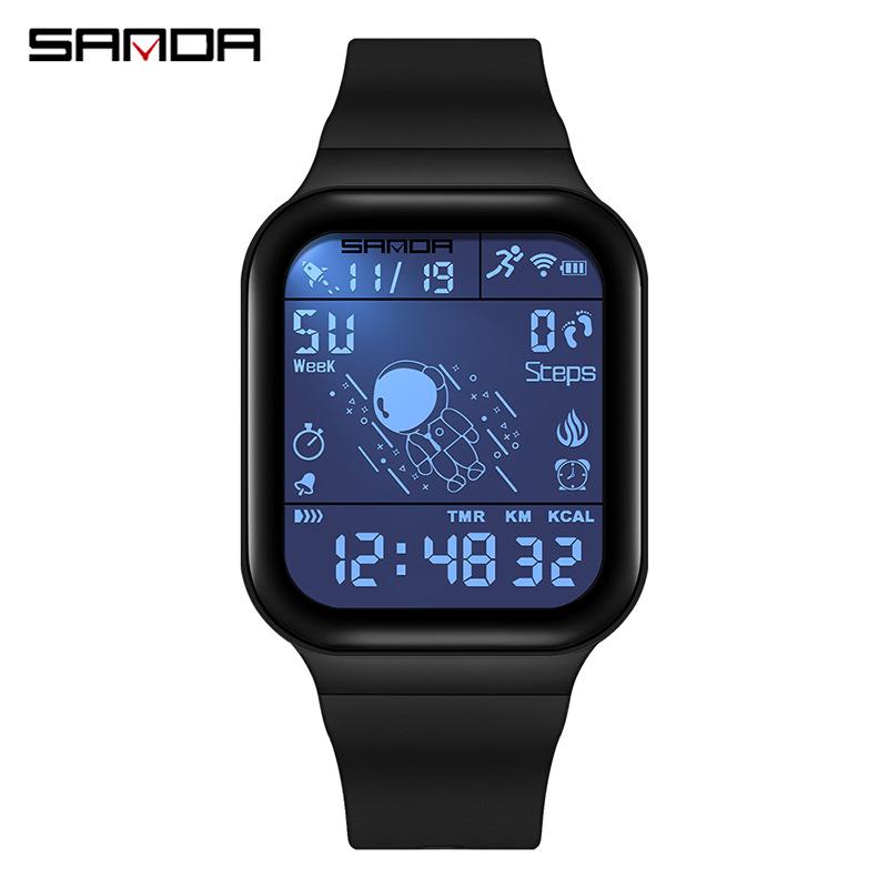 Sanda Astronaut Sports Watch: Unisex Waterproof Multifunctional Watch with Calorie Pedometer for Students