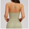Nouveau débardeur de yoga d'été pour femmes avec dos creux et bretelles fines, débardeur tendance, sous-vêtement de sport, loisirs, course à pied