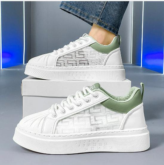 Men's 2024 Shell Toe Breathable Sport Shoes - Trendy, European-Style, Light Luxury, Thick-Soled Casual Footwear