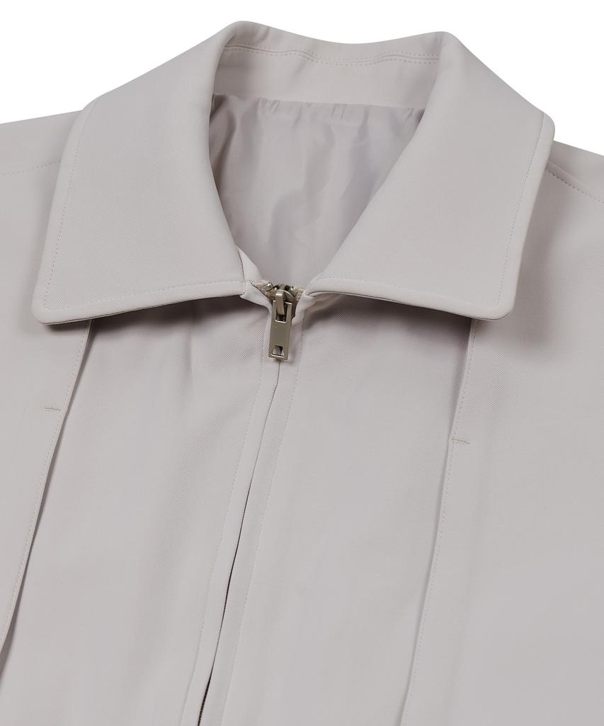 Ironyporno Whiteline 86-Iro241 Monotone Placket Jacket Light Grey
