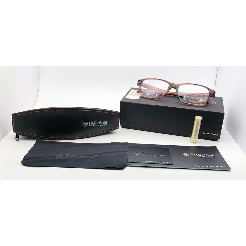 

Tag Heuer TH 7601 002 orange BLACK Fullrim Eyeglasses Frames Size 55-17-145 JL187563353790