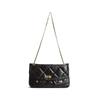 Xiaoxiang Layer Cowhide Grid High-end Chain Bag Women's Doubles Pocket Large Capacity Versatile Single Shoulder Tote