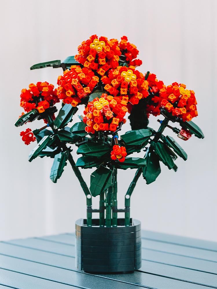 Building Blocks, Biomimetic Flowers, Horse Tassels, Potted Plants, Bedroom Decorations To Enhance Focus