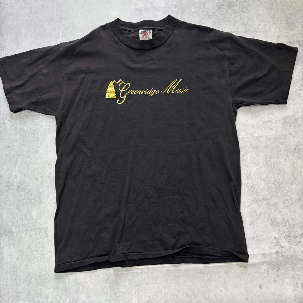 Vintage T Shirt Mens Large Black Single Stitch Graphic Print 90s Music