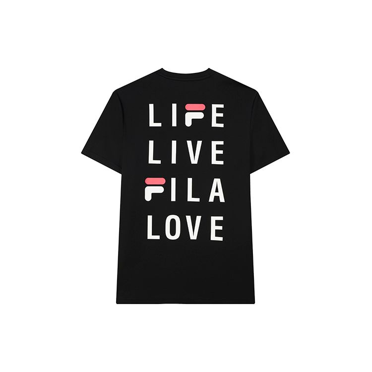 

Fila Повседневная футболка с логотипом и коротким рукавом для занятий спортом, мужские топы, метеоритно-черный F11M128173F-BK XL