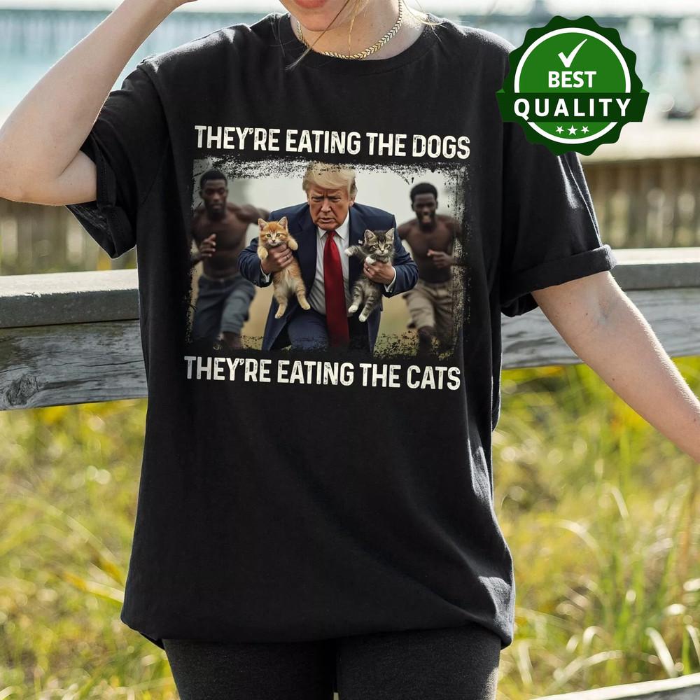 New Funny Trump Debate 2024 Shirt - Eating People Cats and Dogs T-shirt Unisex T-Shirt XXXL