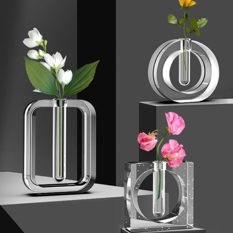 Test Tube Vase Silicone Bracket Mold Creative Desktop Flower Pot Hydroponic Cylinder Used to Spread Hydroponic Plant