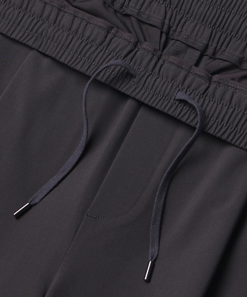 MUSINSA STANDARD [Cooltandard] One-Pleat Wide Elastic Waist Slacks [Gunmetal]