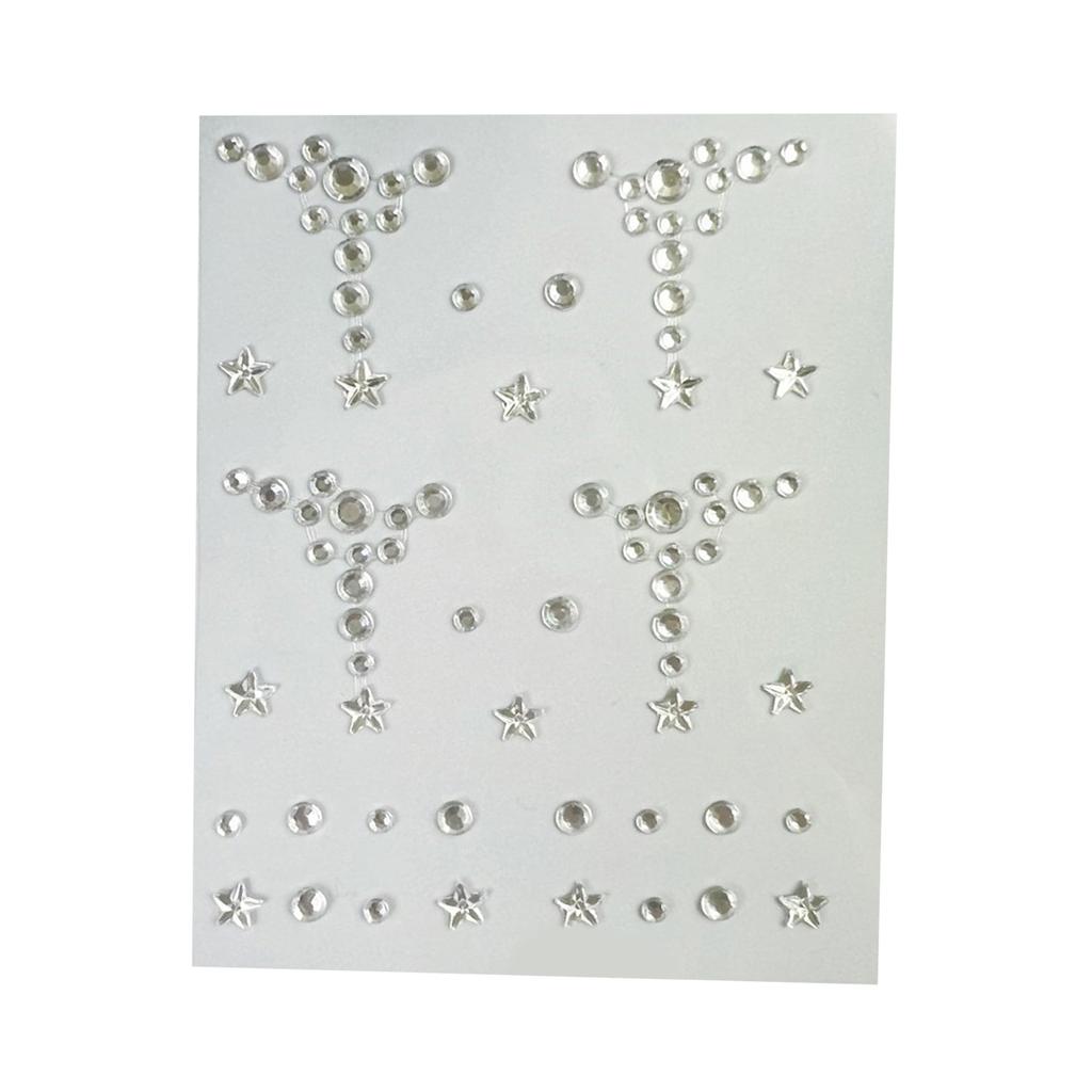 Face Gems Stickers for Photoshoots Easy To Apply and Remove Crystals Decals Self Adhesive Face Rhinestones Pearls
