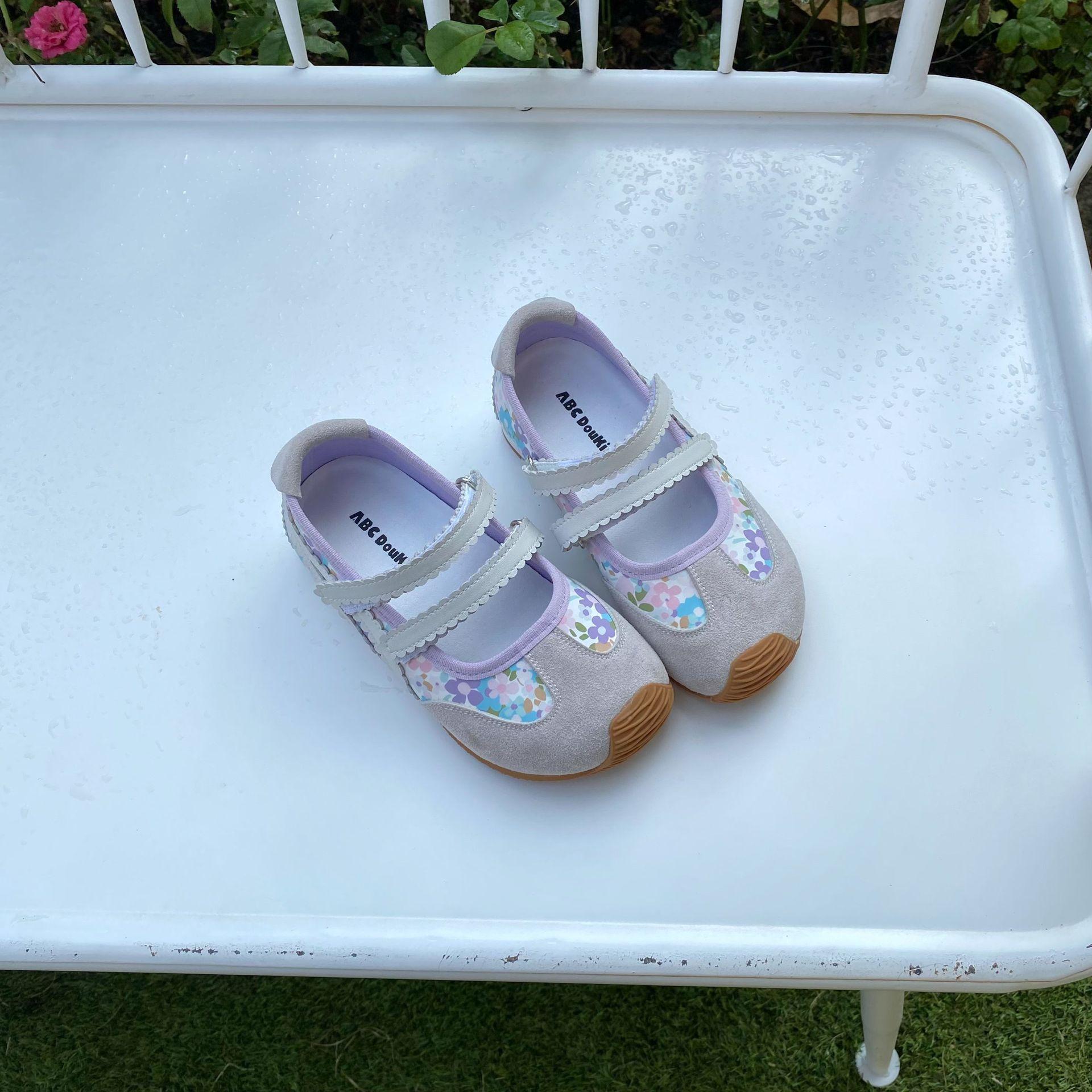 Children s German training shoes Autumn children s foreign Mary Jane shoes Children s ballet sports shoes size 36, inner length 23.1cm светло-фиолетовый