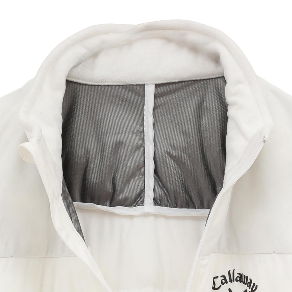 Callaway Padded Blouson Stretchy and Golf Outerwear C23215104 M Men's Water-Repellent Full-Zip (Star Stretch Windproof) / / 1030_White