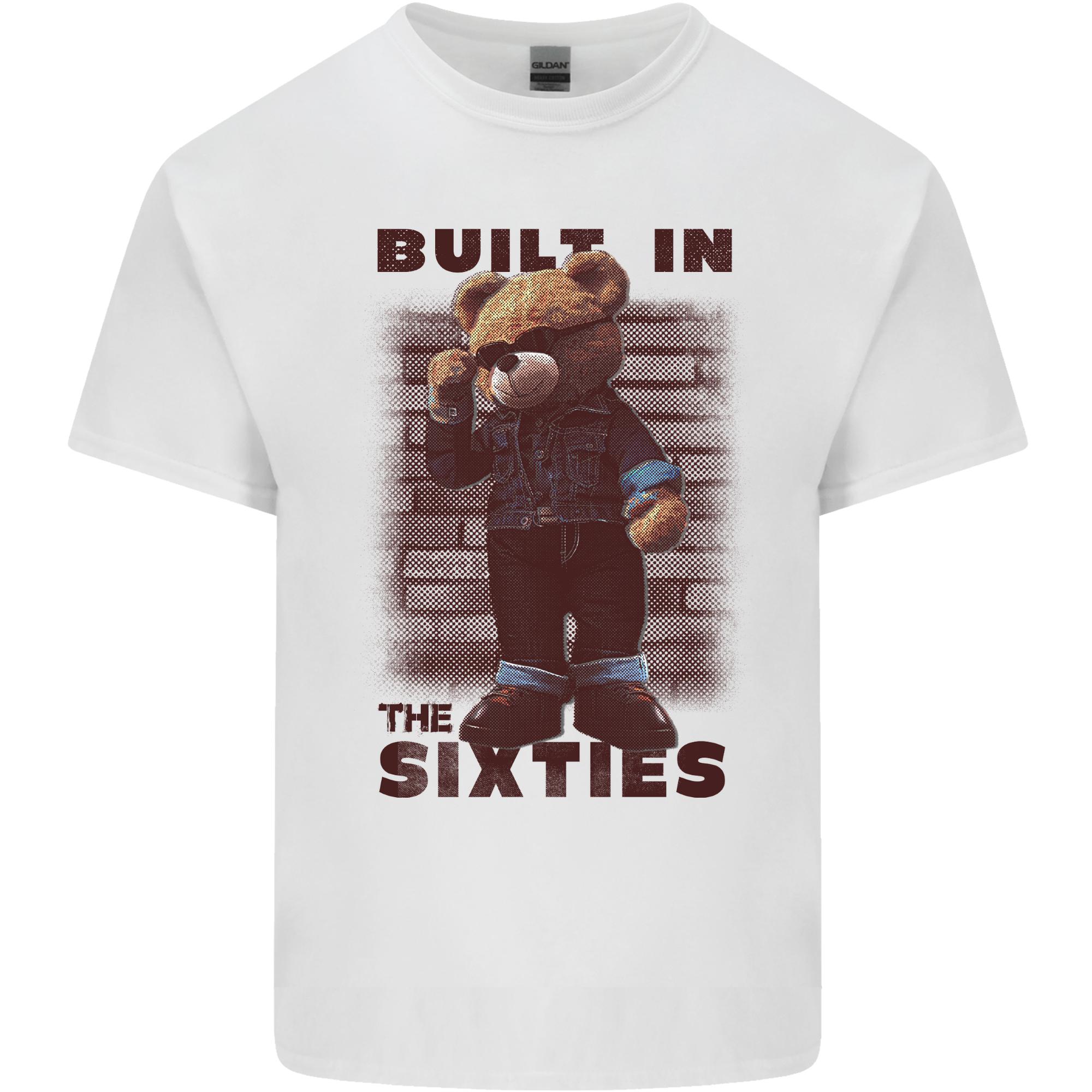 Built in the 60s Funny Teddy Boy Born Fifties Unisexs Light Cotton TShirt S