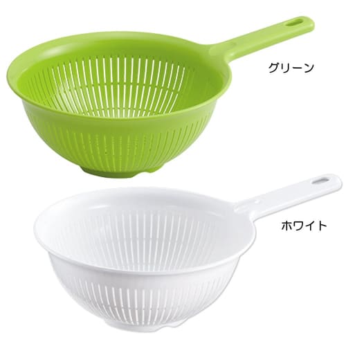 Asvel One-Handed Colander Type 21 "N-Posse" White 4321
