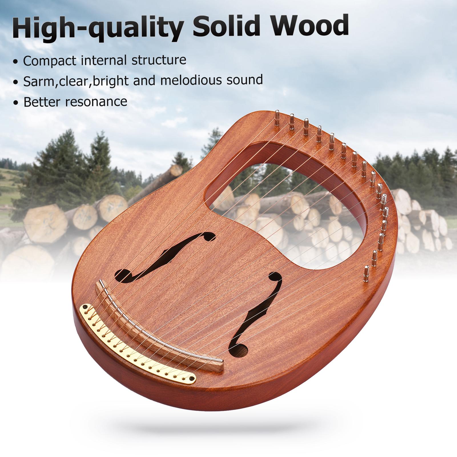 Painter Wh 16 C Tone16 String Wooden Lyre Harp Metal Strings Solid Wood String Instrument With Carry Bag Tuning Wrench Cleaning