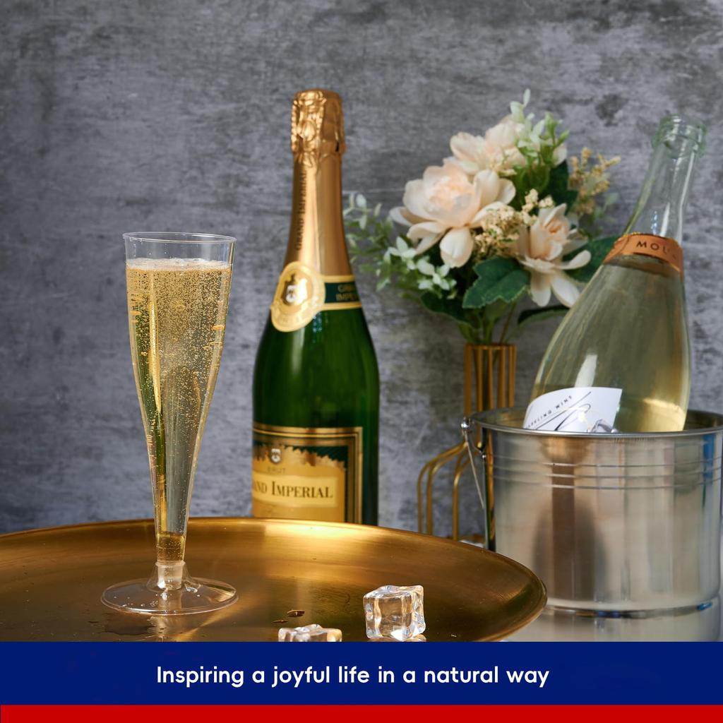 10PCS Disposable 4.5oz Plastic Champagne Flute Cup For Wedding Party Cocktail Wine Glasses Clear Plastic Stemware For Banquet Event KTY