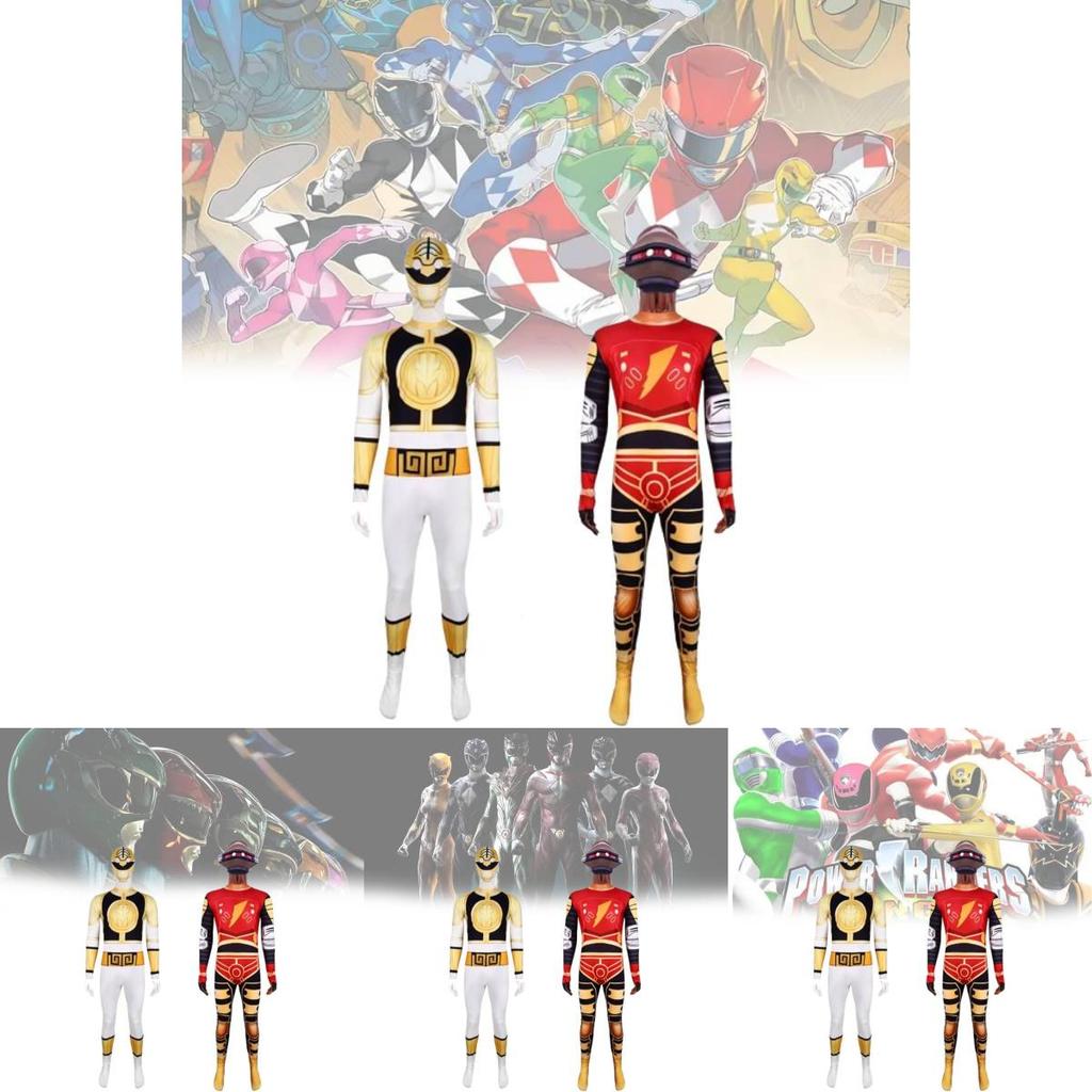 Mighty Morphin Power Rangers Dinosaur Cosplay Suit For Kids Halloween Costume Party