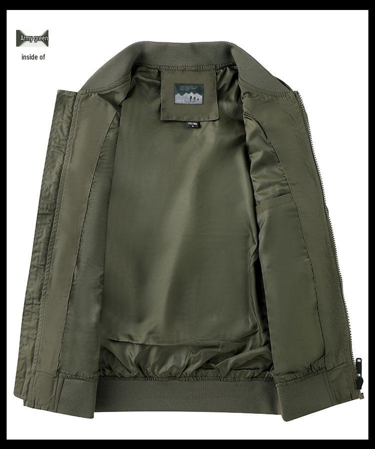 Men's Multi-pocket Water-resistant Bomber Jacket - European & American Style 8809