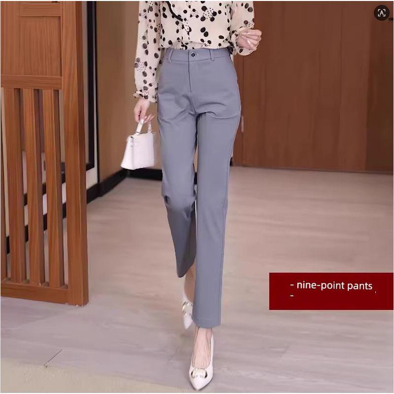 

Woodpecker Cigarette Pants 2026 New High-Waisted Slimming Versatile Magic Pants Casual Straight-Leg Cropped Pants for Petite Individuals Gray Cropped Pants Xl/29 Recommended 57.5-62.5kg