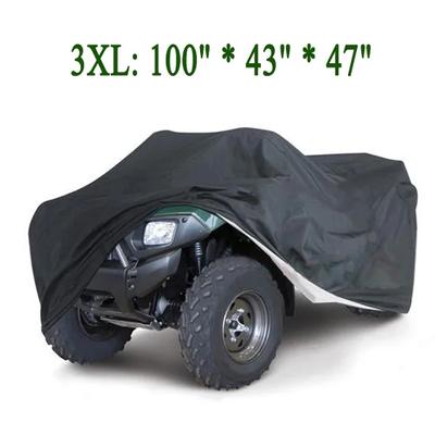 Quad Bike ATV Cover Black Water Resistant Dustproof Anti-UV Car ATV Kart Cover 3 Size Optional 190T  Motorcycle Waterproof Cover