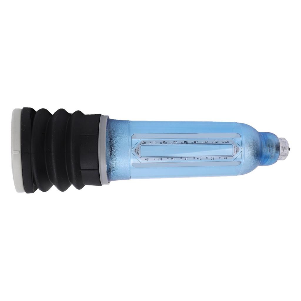 Manual Penis Vacuum Pump Transparent Cylinder Rehabilitation Training Safe Penis Extend Pump for Men Blue