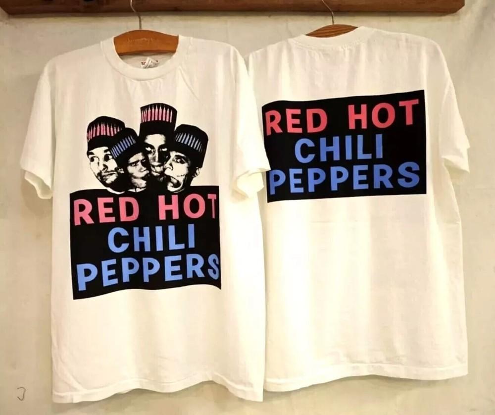 

Vintage 90#039;s Red Hot Chili Peppers Rock Band White Unisex Tshirt Reprint S5XL Unisex T-Shirt S