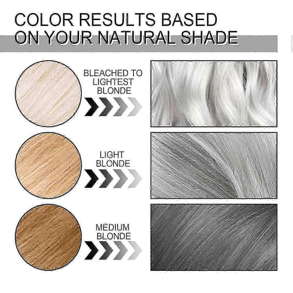 Crema Colorante per Capelli Naturale Grigio Argento, Colorazione Argento Unisex, Moda a Lunga Durata, Non Sbiadisce e Facile da Applicare