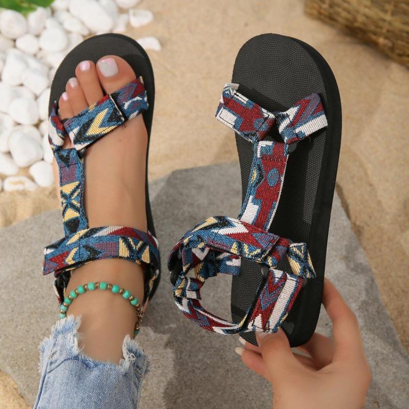 Fashion Summer Flat Women's Shoes Hemp Rope Set Foot Beach Sandals Outdoor All-match Casual Slippers Large Size Women Sandals
