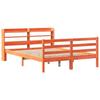 VidaXL Bed Frames and Headboard Wax Brown 160x200 Cm Pine Wood, Bed, Bedroom Furniture, Wooden Bed, Bed 3306665