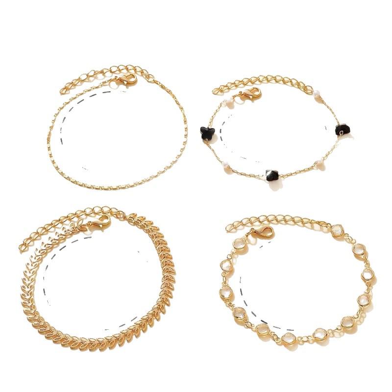 Bohemian Butterfly Rhinestone Anklets: Multi-layer Stackable Summer Beach Jewelry for Women