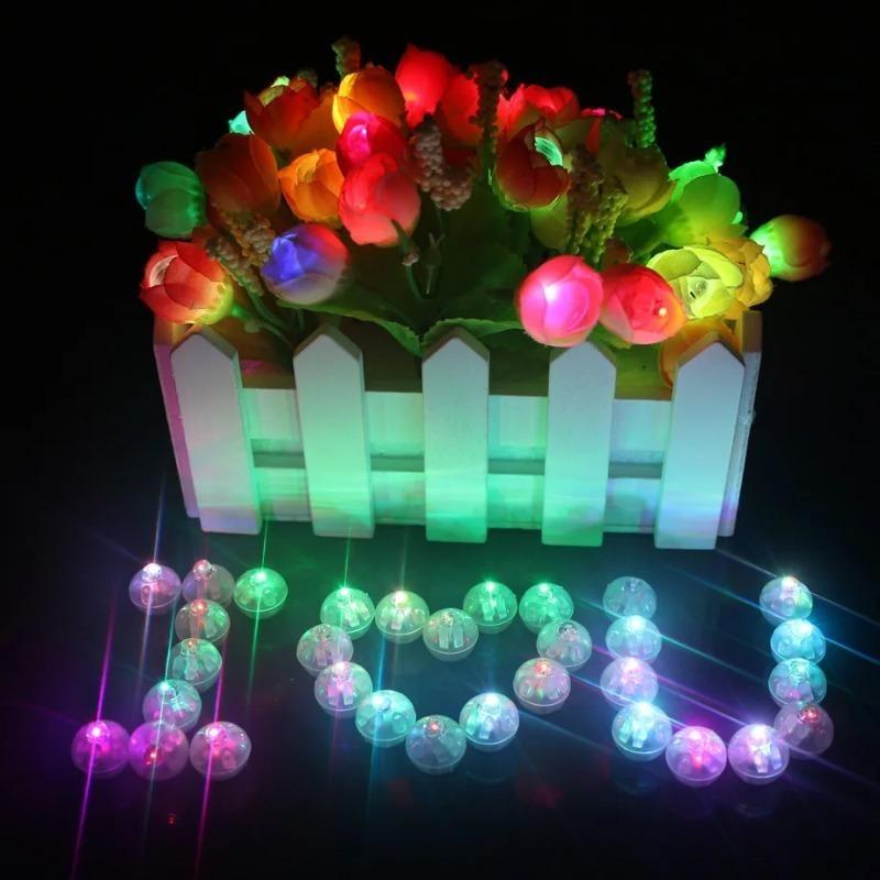 100Pcs LED Balloon Light Tiny Mini Round Ball Lamp For Bar Lantern Christmas Wedding Party Decorations Luminous Toy