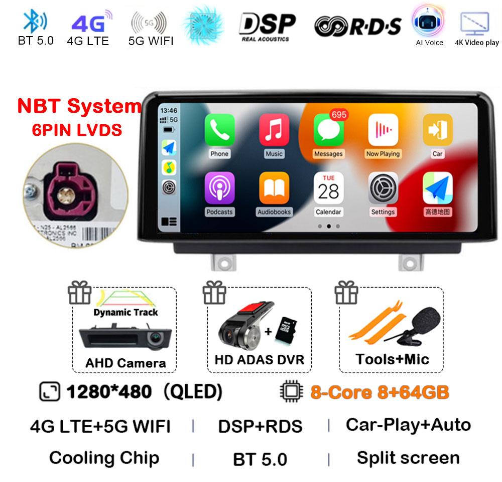 Android 14 Wireless Carplay Auto 10.25'' For BMW 1/2/3/4 Series F20/F21/F22/F30/F31/F32/F33/F34/F36 Car Radio Multimedia Stereo