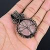 Rosenquarz Schmuck, 999 Kupferdraht umwickelter Anhänger, handgefertigter Edelsteinschmuck, Geschenke für Ehefrau, brandneuer Anhänger