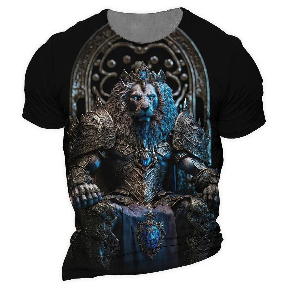 Sommer Animal Print T-Shirt Dragon Tiger Beast 3D Print T-Shirts Personalisierte Loose Top Herren Schnelltrocknende Kurzarmkleidung