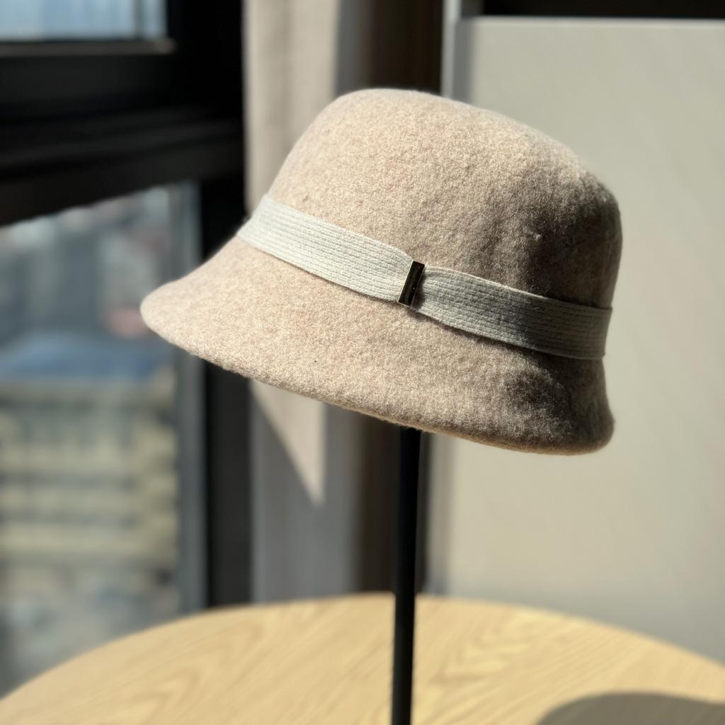 Neuer Stil Kleine Eisenmarke Wollgeschenk Fischerhut Damen Französisch Retro Schleife Beckenhut Adelstochter Stil Hut Wintertrend