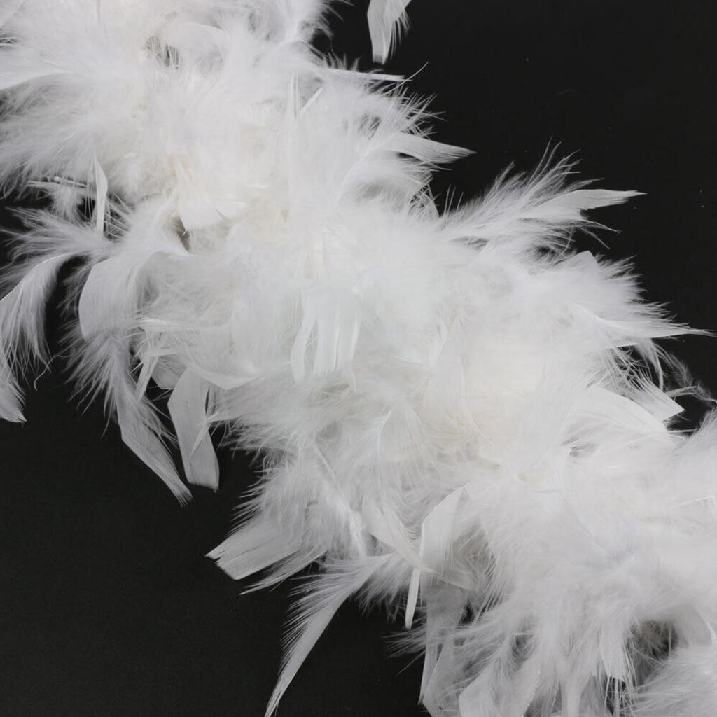 2m Feather Boa Christmas Tree Decoration White Feather Boa Ribbon Feathers Dress Garland Decorative Feathers Wedding Shawl C2W6