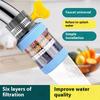 6vrstvý čistič vody na kohoutek Univerzální filtr na kohoutek Odolný proti stříkající vodě Rotace o 360 stupňů Úspora vody Perlátor pro domácí kuchyň koupelnu