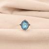 Swiss Blue Topaz Gemstone 925 Sterling Silver Jewelry Handmade Beautiful Ring RR-9-5