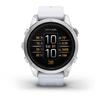 GARMIN - Epix Pro (Gen2) - Montre connectée à haute performance - 42 mm - Acier, Silver avec bracelet blanc