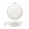 Gold-plated Ceramic Bowl Household Soup Bowl Salad Bowl Dessert Bowls Snack Bowls Restaurant Circular Solid Color Tableware