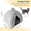 Cat Cave Bed Foldable Cat Bed Dome for Indoor Kitten with Removable Washable Cushion Kitten House Huts with Anti-Slip Bottom for Small Medium Kitty