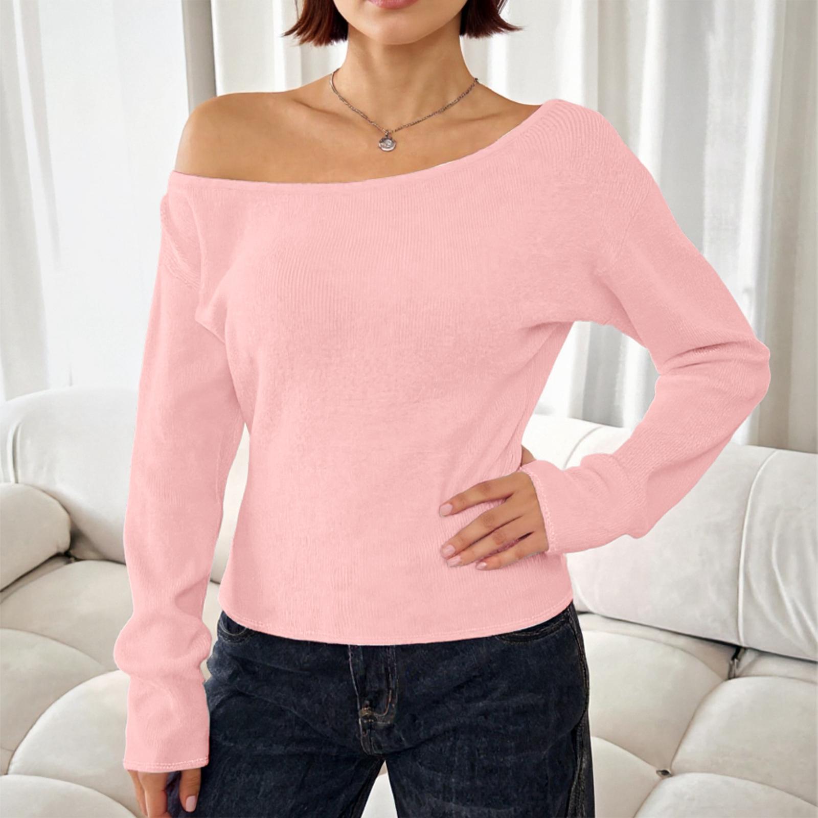

Women s Fashionable Long Sleeve Elegant Commuting And Casual Top XL розовый