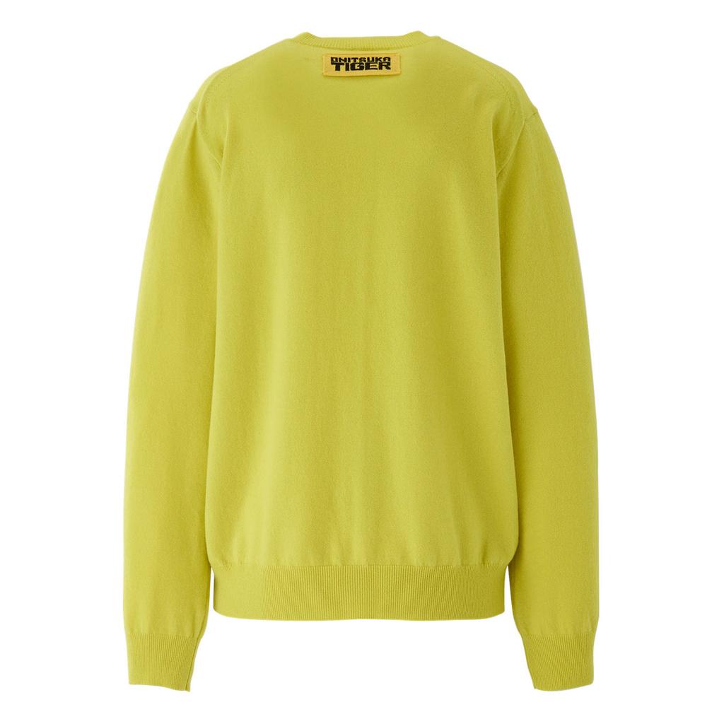 Onitsuka Tiger Knit Cardigan Solid Color Single-Breasted Casual Long Sleeve Knitwear Unisex cardigans Yellow 2183B364-750