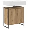 Bathroom Cabinet with Door Rustic Oak Finish 60 X 30 X 60 Cm