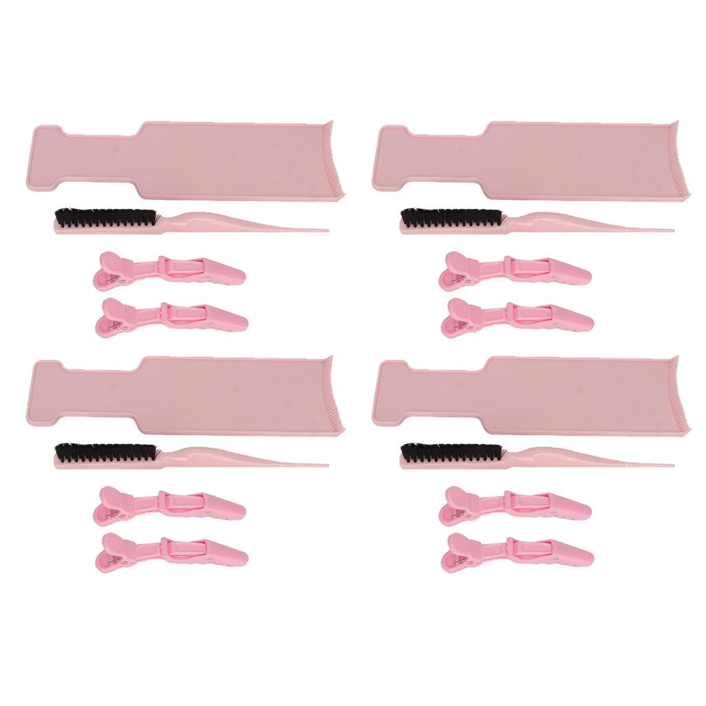 Hair Dyeing Board Comb Clip Set Wide Application Area Easy to Grip Soft Bristle Energy Saving Hair Coloring Dyeing Kit