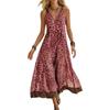 European and American new TikTok summer leopard print casual sleeveless V-neck dress women
