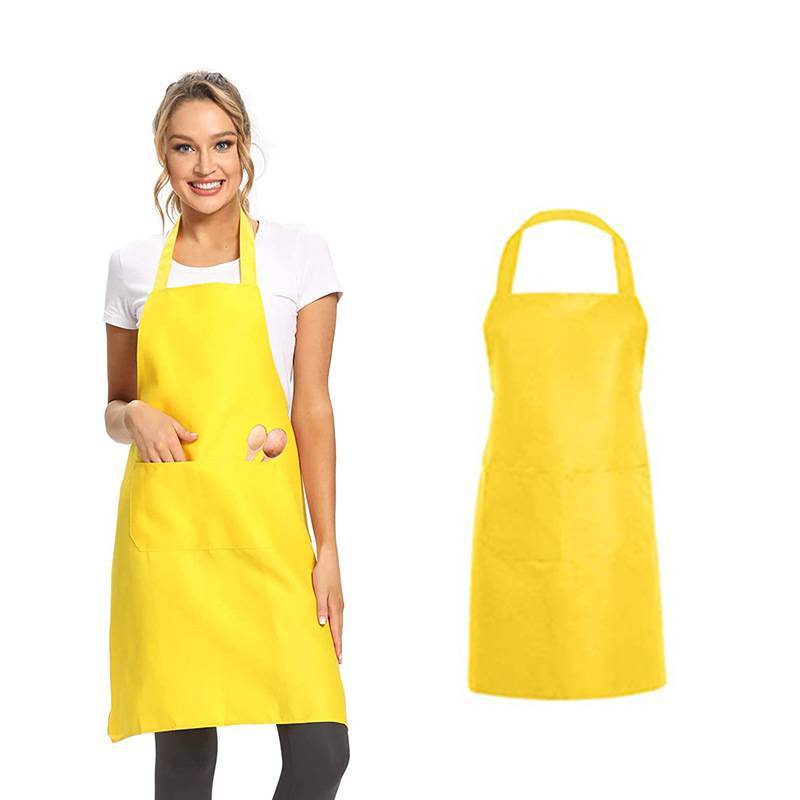 Moderner Polyester-Schürze mit einfarbigem Design für Restaurant- und Küchengebrauch
