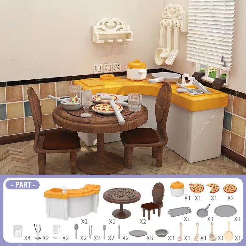 Koala Diary Dollhouse Home Pretend Toys Miniature Furniture Bus Dolls Accessories Girls Diy Toys Miniature Scene Doll House Gift