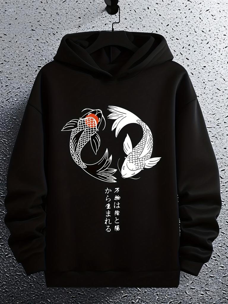 Hoodie Koi Fish Pattern