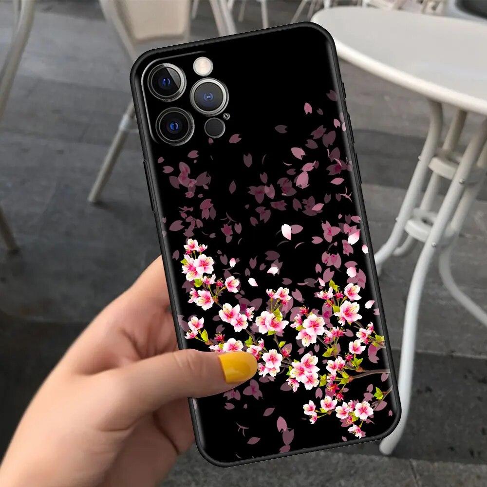 Kirschblüten Handyhülle für iPhone Samsung Galaxy Redmi Xiaomi Oppo OnePlus Note SA 7 8 9 10 11 12 13 14 20 21 22 23 53 54 Pro Max Plus Ultra