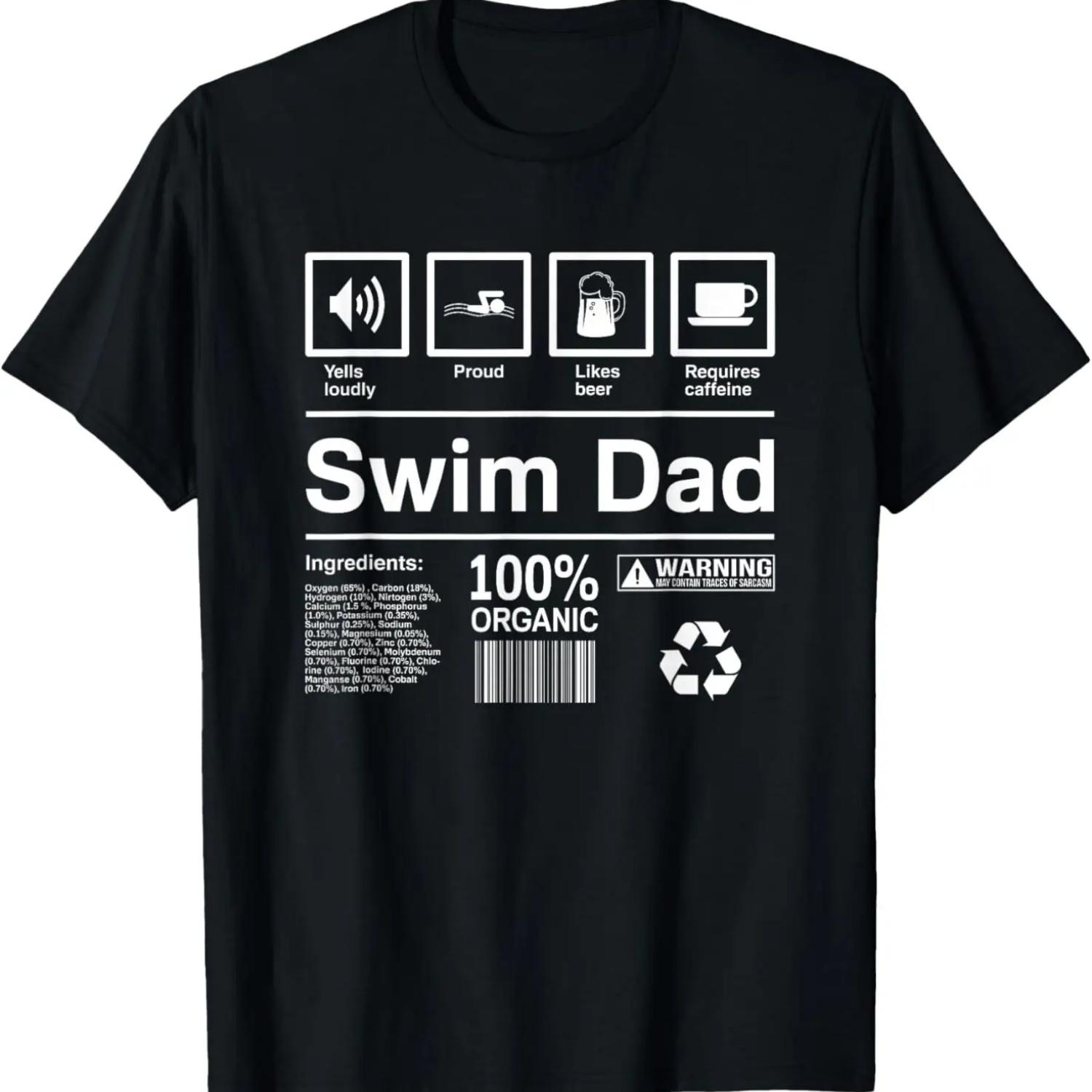 Футболка Swim Dad _ Подарки для пап-пловцов Футболка S